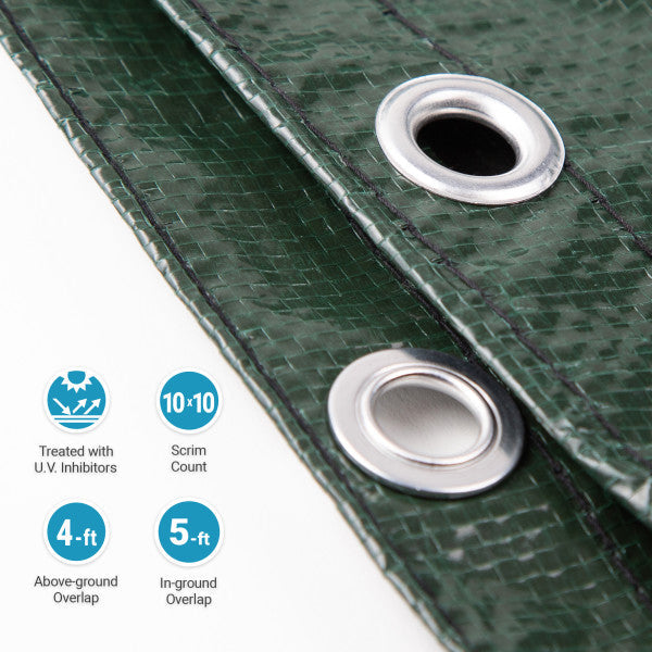 16' x 25' Oval Above Ground Swimming Pool Tarp Winter Cover