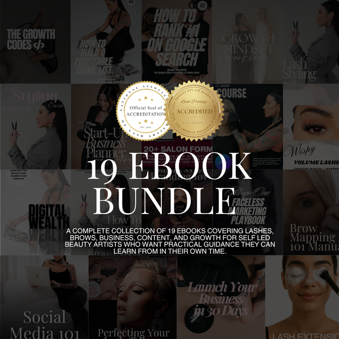 19 Lash, Brow & Business Ebooks Bundle