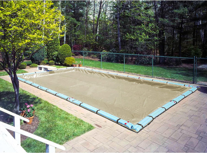 20-Year HPI Armor Kote Tan Rectangle In-Ground Pool Winter Cover