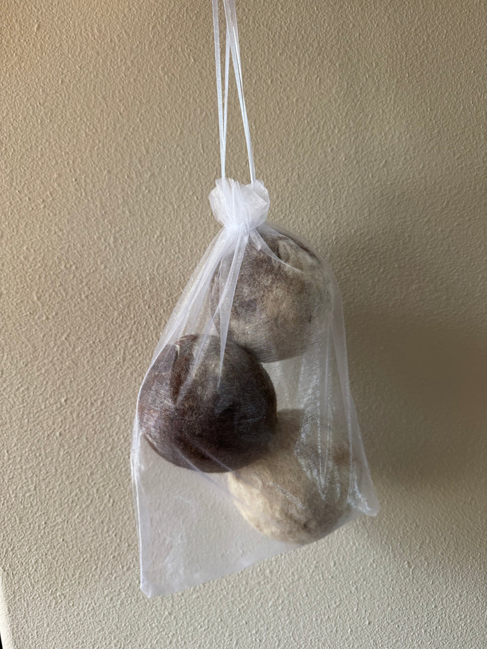 3-Pack Dryer Balls from Enchanted Farms Alpaca Fiber!!