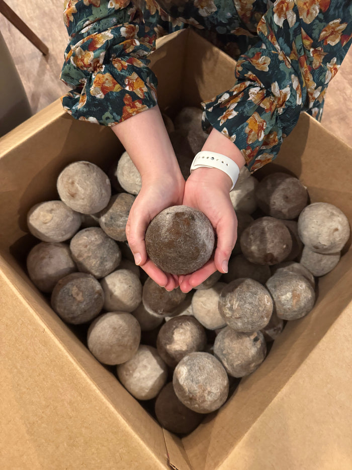 3-Pack Dryer Balls from Enchanted Farms Alpaca Fiber!!