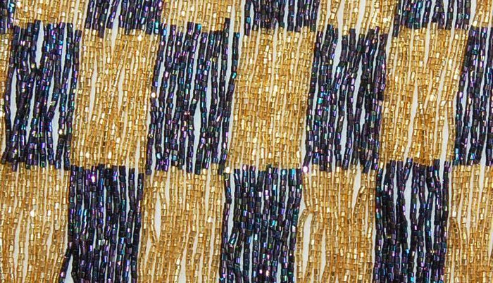 Gold and D Purple Checkers D