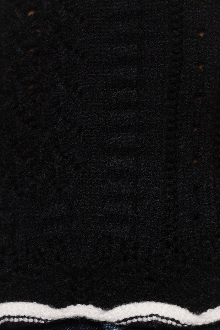 Petal and Pup USA TOPS Abby Knit Top - Black White