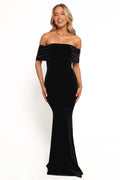 Petal and Pup USA DRESSES Adair Off Shoulder Maxi Dress - Black