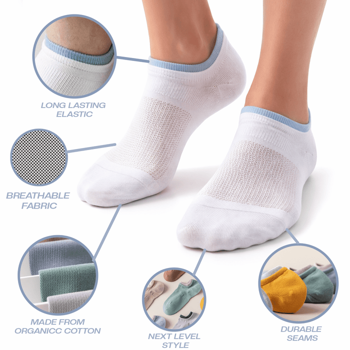 Sockscarving® Addy Edition – best no-show socks for men and women India, invisible fit with double elastic grip-Addy Edition – Everyday Comfort No-Show Socks-