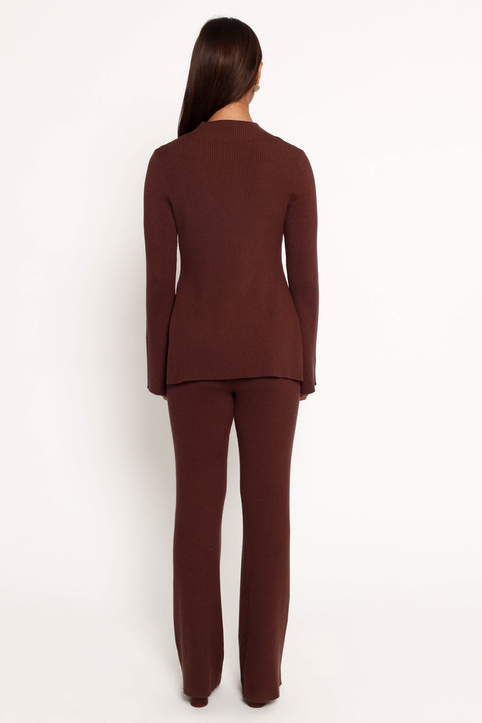Petal and Pup USA BOTTOMS Adrienne Knit Pant - Chocolate