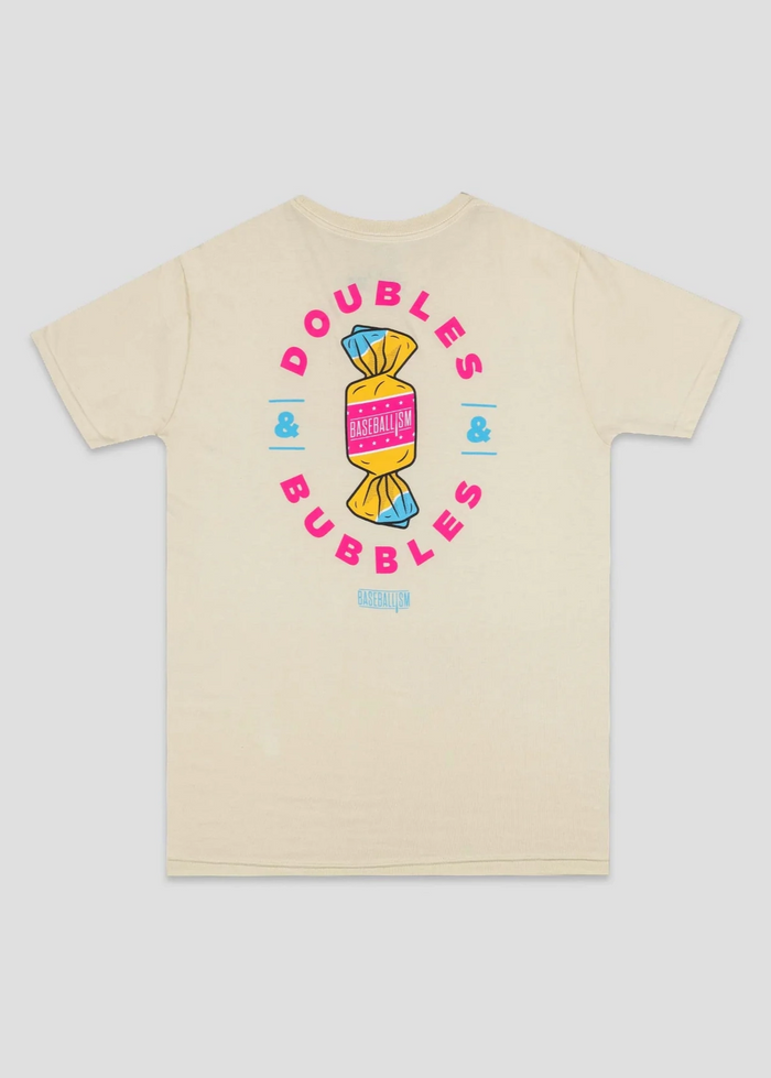 Adult Doubles & Bubbles Tee - Pink