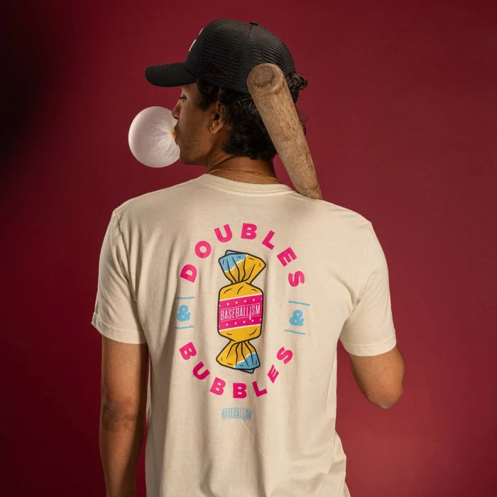 Adult Doubles & Bubbles Tee - Pink