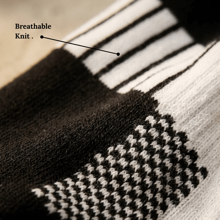 -Airofit Cushioned Ankle Socks-Black/white-