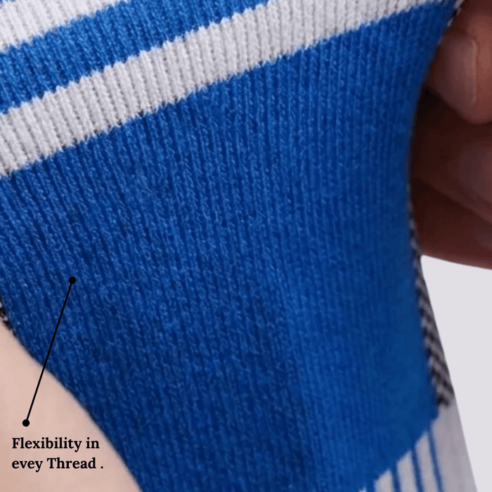 -Airofit Cushioned Ankle Socks-Blue/White-
