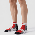 -Airofit Cushioned Ankle Socks-Red/white-