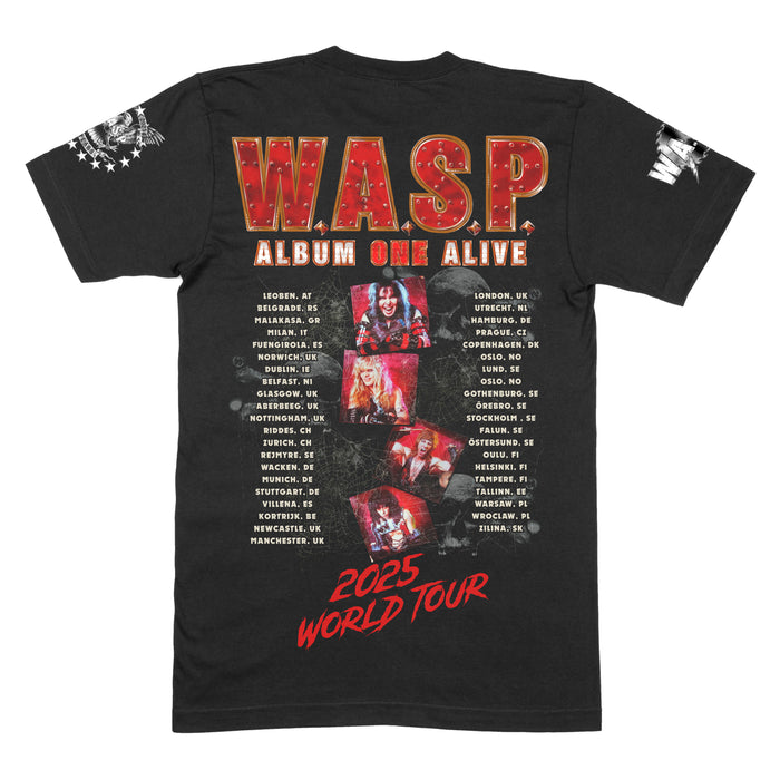 Album One Alive “Band" World Tour 2025 Official Black T-Shirt