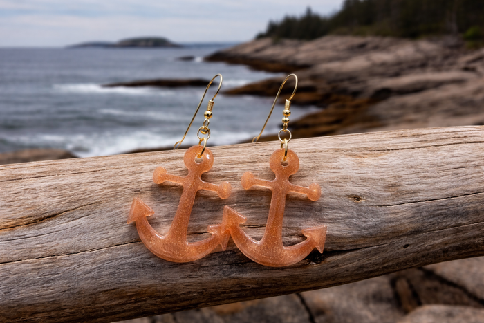 Anchor Earrings Resin