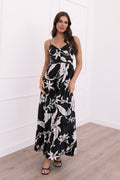 Petal and Pup USA PLAYSUITS Angelique Pleated Jumpsuit - Black Floral (Hold for Rack)