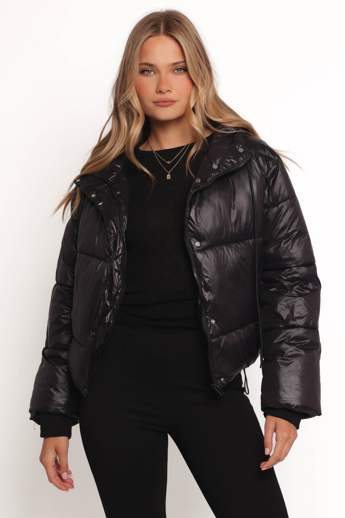 Petal and Pup USA OUTERWEAR Archie Puffer Jacket - Black