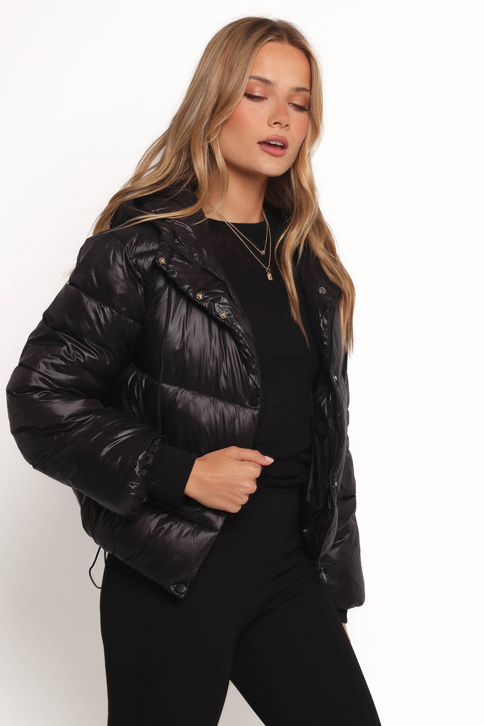 Petal and Pup USA OUTERWEAR Archie Puffer Jacket - Black