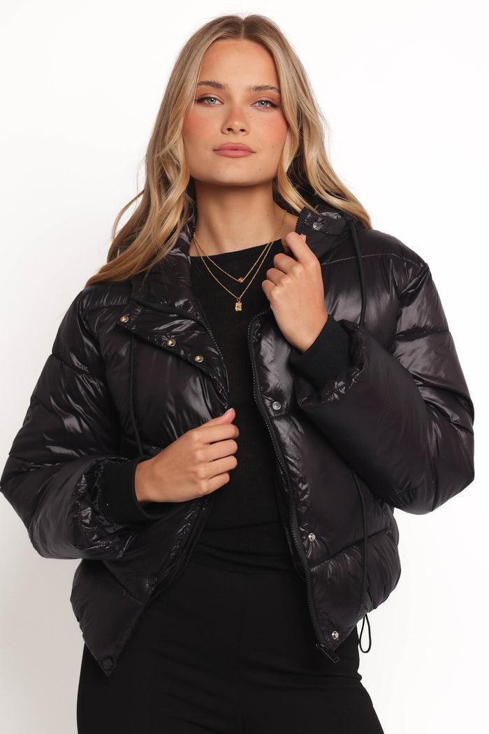 Petal and Pup USA OUTERWEAR Archie Puffer Jacket - Black