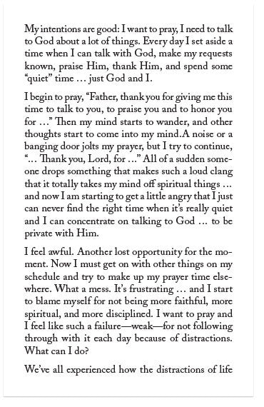 Are You Distracted While Praying?