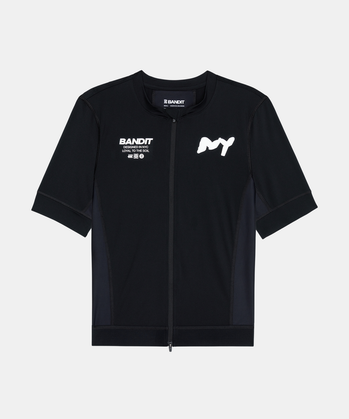 Ares™ Two-Way Zip Performance Tee - Black