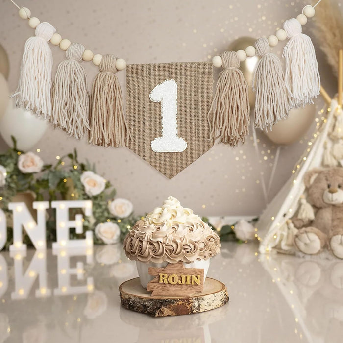 Babymoon 1st Birthday Wall Hanging | High Chair Birthday Banner | Baby Photoshoot Props Birthday