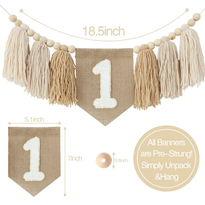 Babymoon 1st Birthday Wall Hanging | High Chair Birthday Banner | Baby Photoshoot Props Birthday