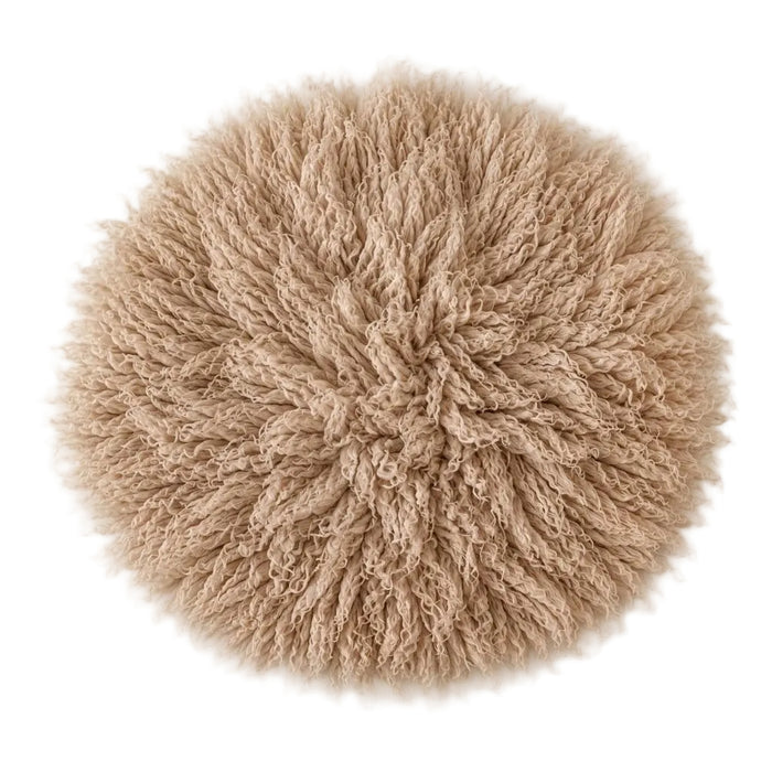Babymoon 30CM | Round Wool Flokati Fur Blanket | Photoshoot Props | Khaki