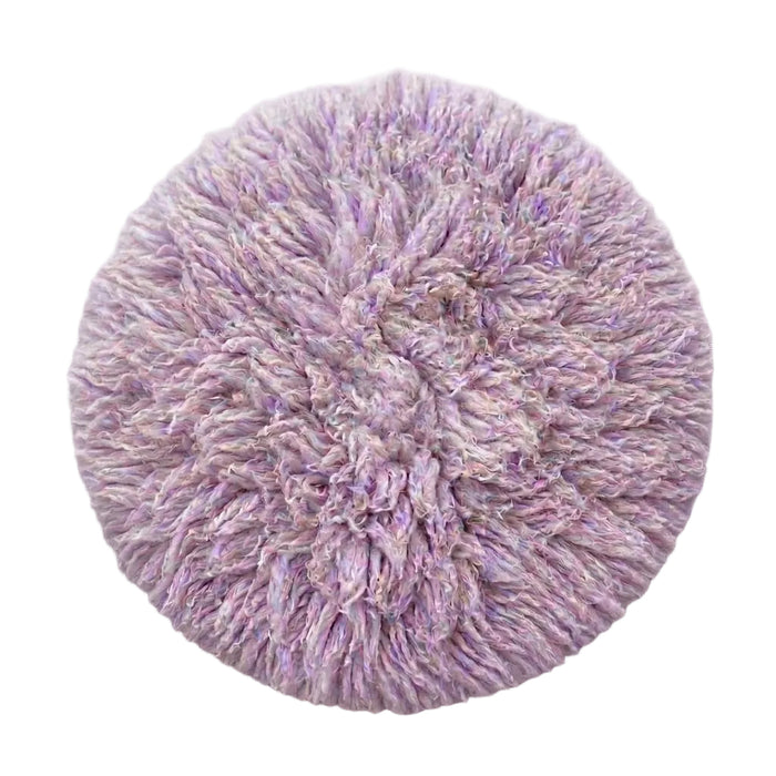 Babymoon 30CM | Round Wool Flokati Fur Blanket | Photoshoot Props | Light Purple