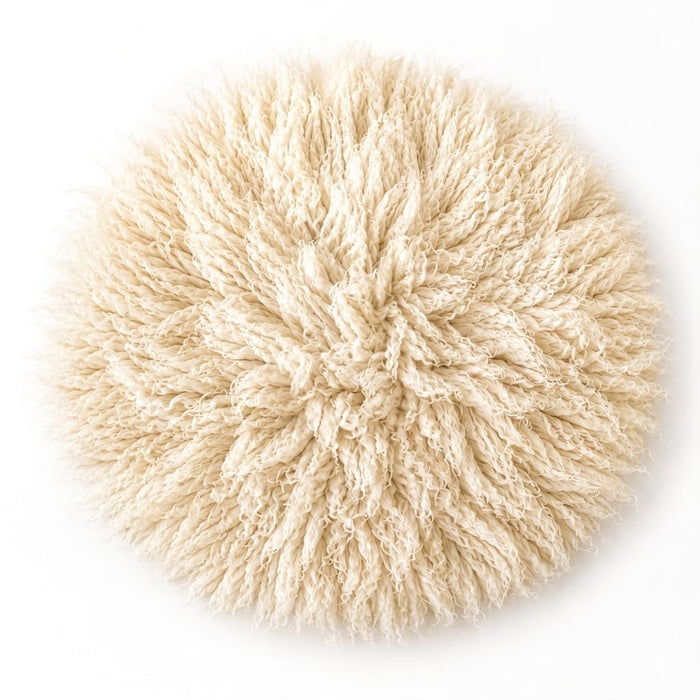 Babymoon 30CM | Round Wool Flokati Fur Blanket | Photoshoot Props | White