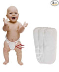 Babymoon 5 Layers Reusable Washable Cloth Diaper Nappy Inserts | Set of 3 | White