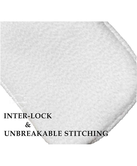 Babymoon 5 Layers Reusable Washable Cloth Diaper Nappy Inserts | Set of 3 | White