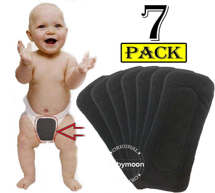 Babymoon 5 Layers Reusable Washable Cloth Diaper Nappy Inserts (Set of 7)