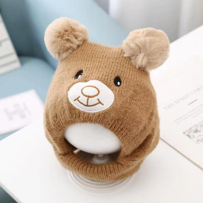 Babymoon Baby Bear Winter Ear Protection Cap Kids Hat Boys Girls Cap | 0-24M | Brown