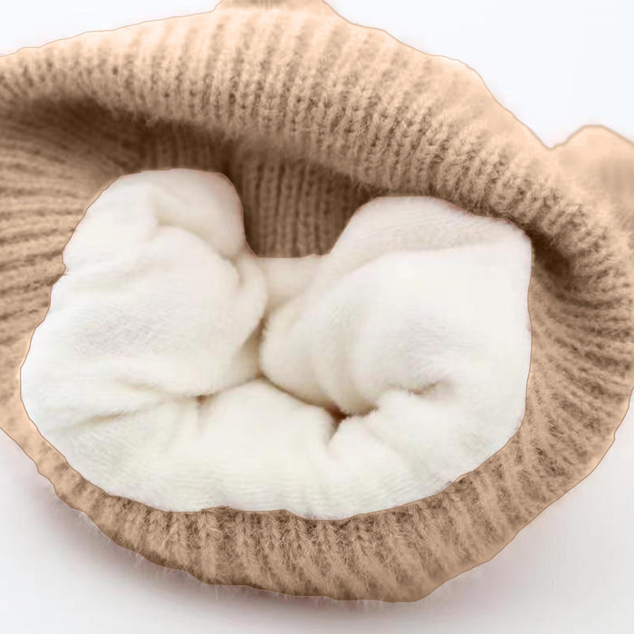 Babymoon Baby Bear Winter Ear Protection Cap Kids Hat Boys Girls Cap | 0-24M | Brown