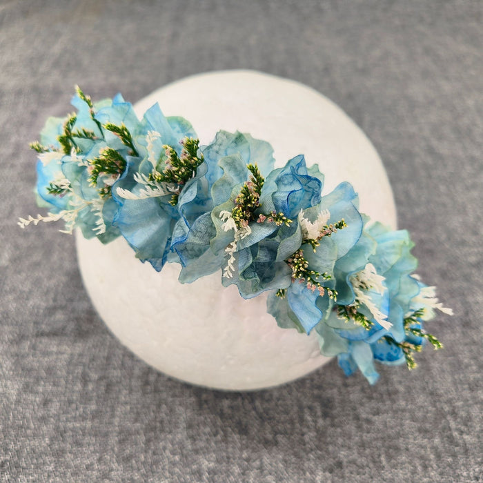 Babymoon Baby Girl's Designer Floral Headband | Girls Hair Accessories | Blue