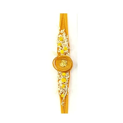 Babymoon Baby Girl's Designer Floral Headband | Girls Hair Accessories | Golden