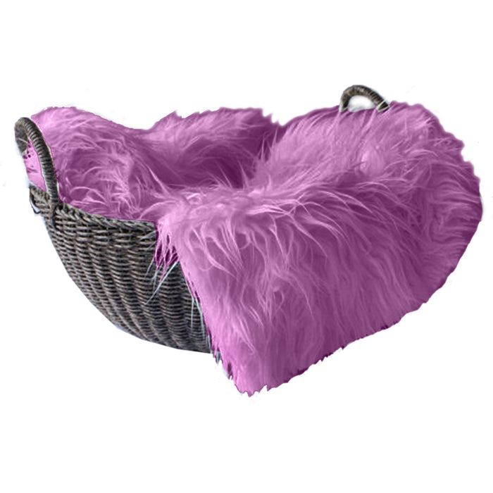 Babymoon Baby Kids Photoshoot Fur Blanket Props | Purple