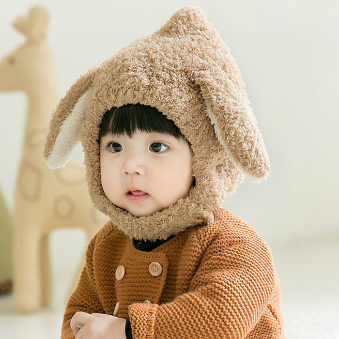 Babymoon Baby Rabbit Winter Ear Protection Cap Kids Hat Boys Girls Cap | 1-2Y | Brown