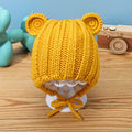 Babymoon Baby Winter Knitted Cap with String Kids Hat | 0-2Y | Yellow