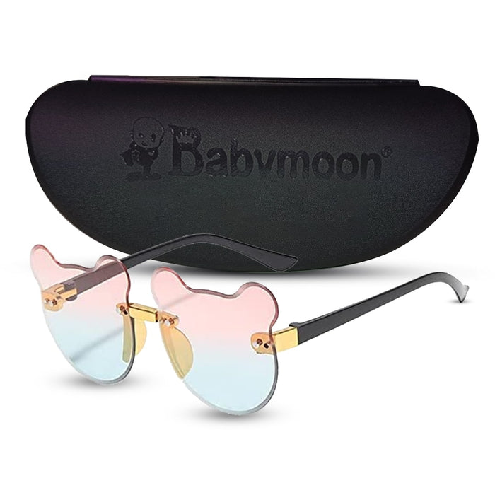 Babymoon Bear Rimless Sun Glasses | Baby Gift Set | Blue Pink