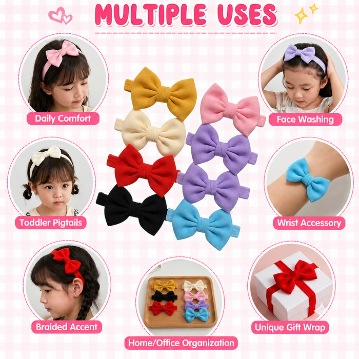 Babymoon Bow Knot Hairband New Born Baby Photography Shoot Props Costumes (Set of 7)