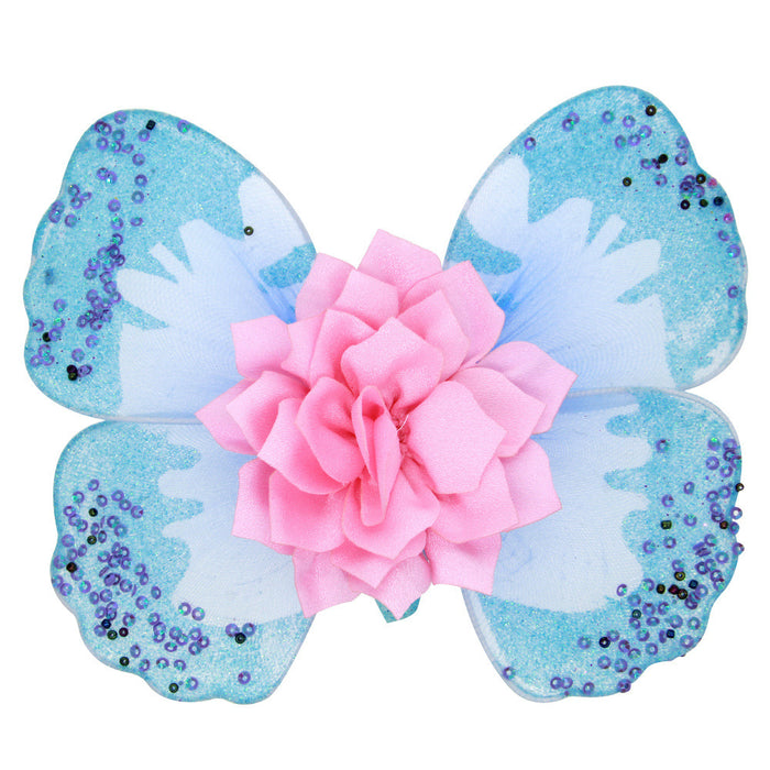 Babymoon Butterfly Fairy Angel Costumes Baby Wings Photography Props with Hairband | Baby Gift Set | Set of 2 | Blue