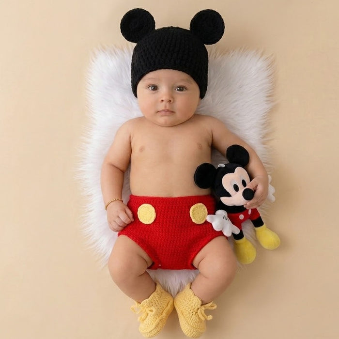 Babymoon Character Set Newborn Baby Photography Costume | Baby Gift Set | Set of 3