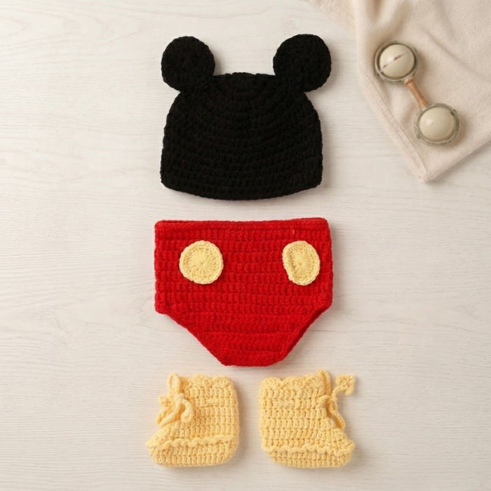 Babymoon Character Set Newborn Baby Photography Costume | Baby Gift Set | Set of 3