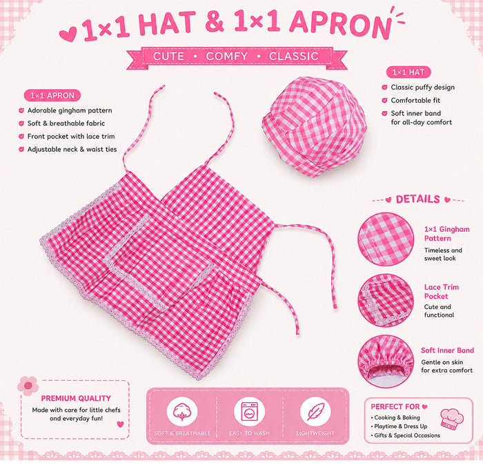 Babymoon Chef New Born Baby Photography Shoot Props Costume - Pink