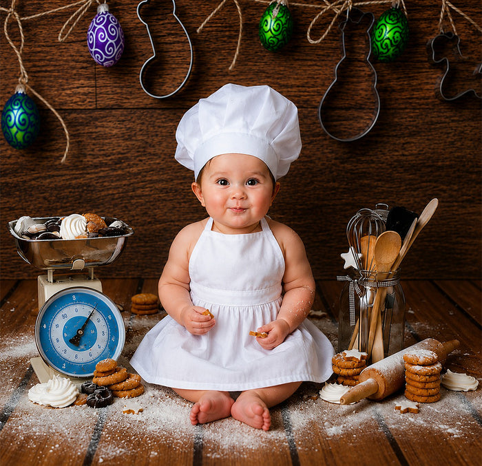 Babymoon Chef New Born Baby Photography Shoot Props Costume