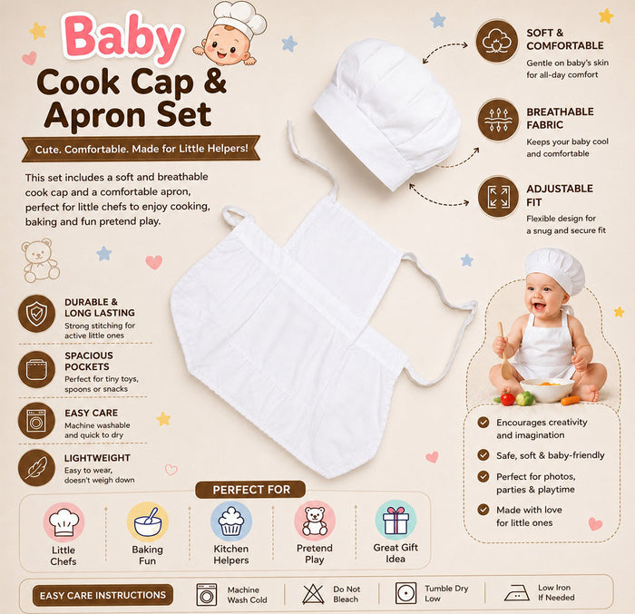 Babymoon Chef New Born Baby Photography Shoot Props Costume