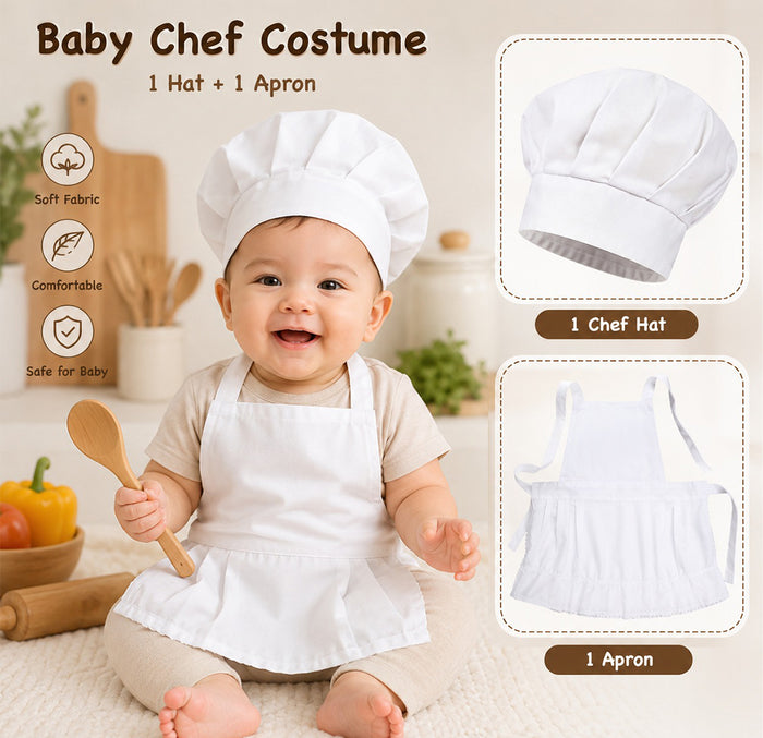 Babymoon Chef New Born Baby Photography Shoot Props Costume