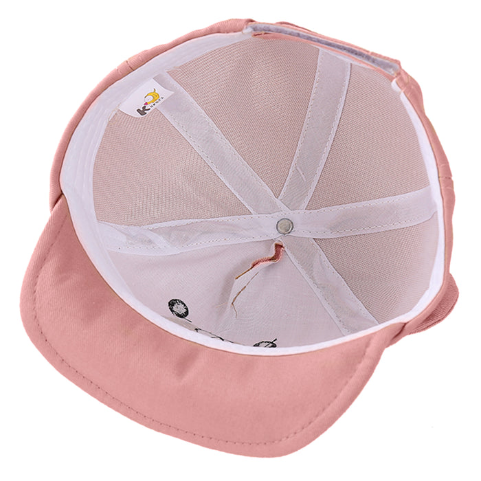 Babymoon Cotton Baby Kids Boys Girls Summer Cap Bear Design | 0-2 Years | Pink