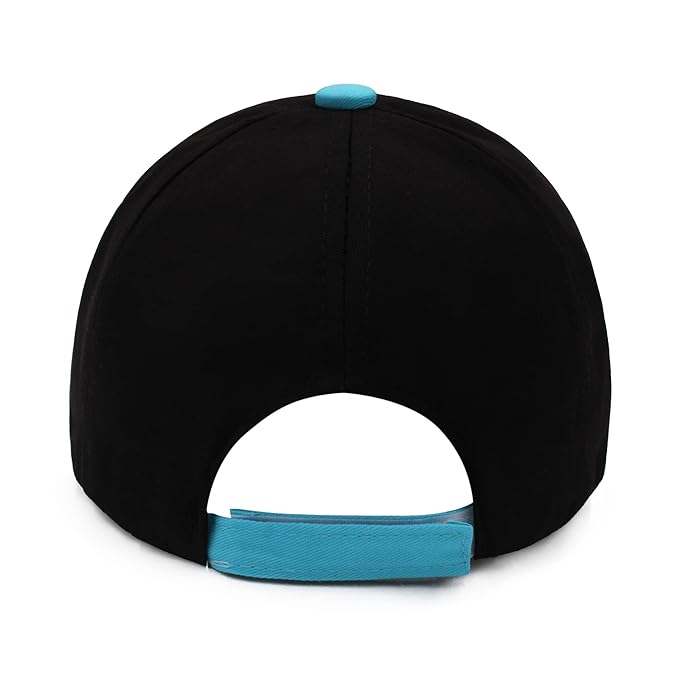 Babymoon Cotton Summer Astronaut Kids Caps | 2-8 Years | Black