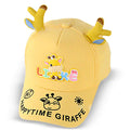 Babymoon Cotton Summer Giraffe Kids Caps | 2-8 Years | Yellow